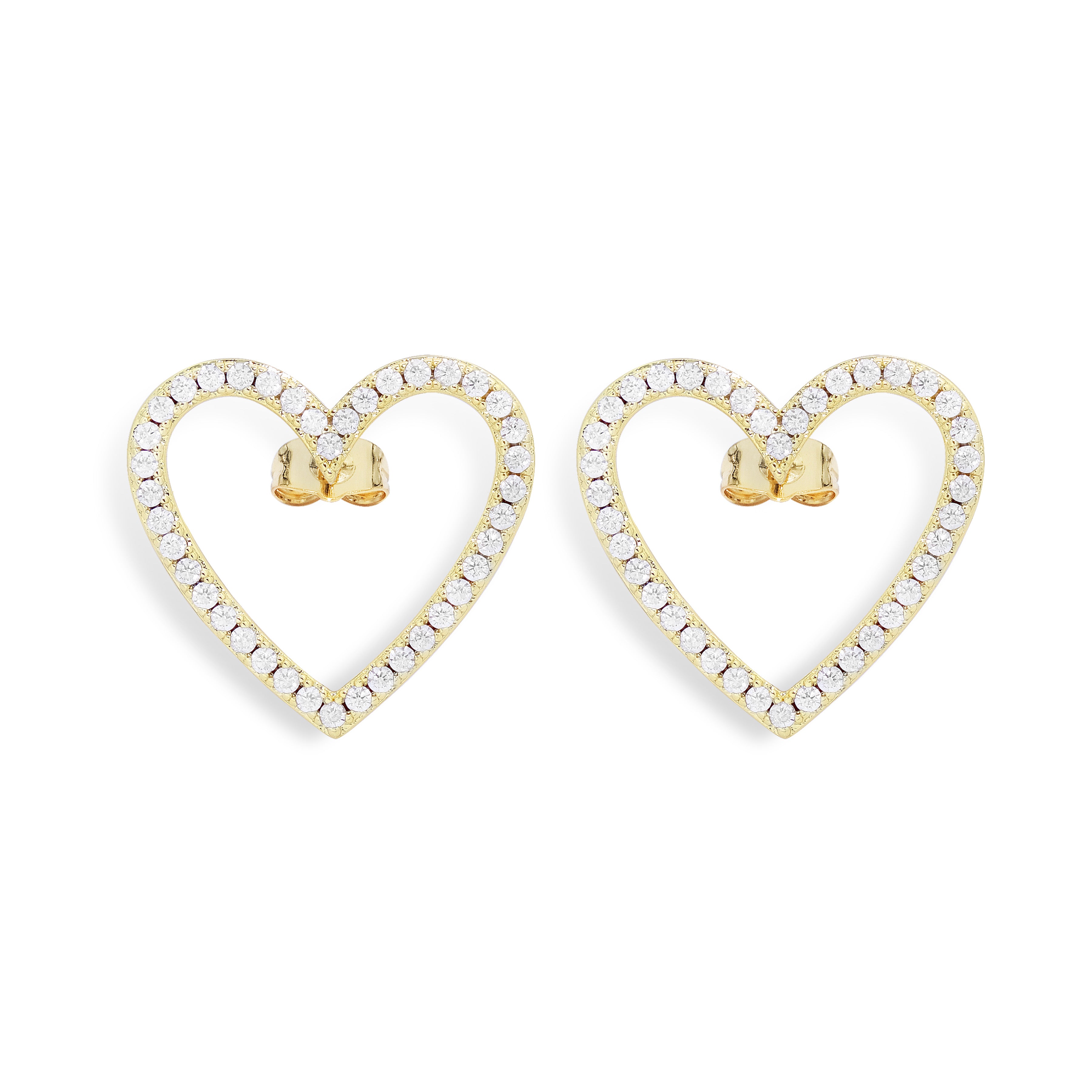 HEART DIAMOND EARSTUDS