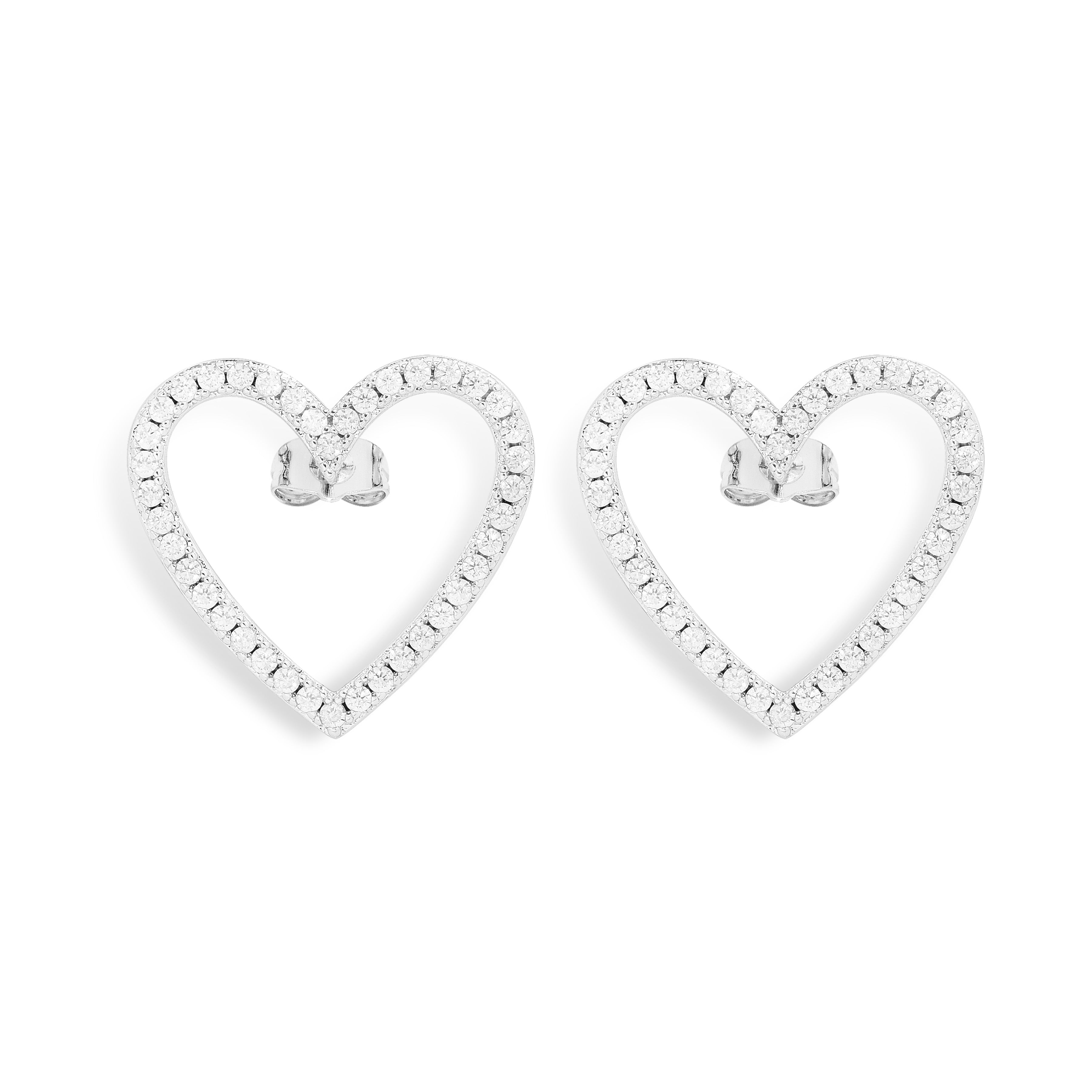 HEART DIAMOND EARSTUDS